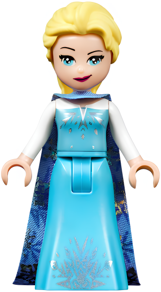 Минифигурка Lego Elsa - Medium Blue Long Narrow Cape, White Sleeves dp050 N